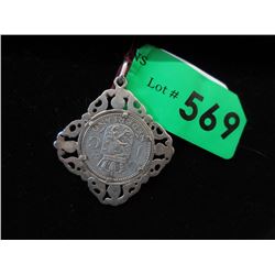 Vintage 1957 Netherlands Silver Coin Pendant