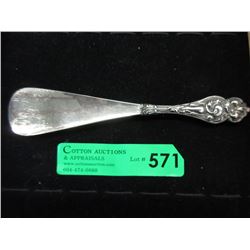 Vintage Sterling Handled 7.5" Shoe Horn