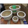 Image 1 : Set of 4 New Cream Coloured Plant Pot Set