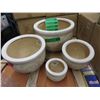 Image 1 : Set of 4 New Cream Coloured Plant Pot Set