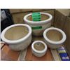 Image 1 : Set of 4 New Cream Coloured Plant Pot Set