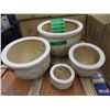 Image 1 : Set of 4 New Cream Coloured Plant Pot Set