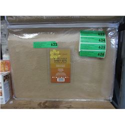 New Twin Size Micro Fleece Sheet Set - Beige