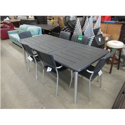New Nardi Musa Patio Table with 6 Chairs & Leaf