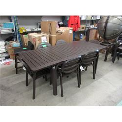 New Nardi Palma Patio Table with 6 Chairs & Leaf