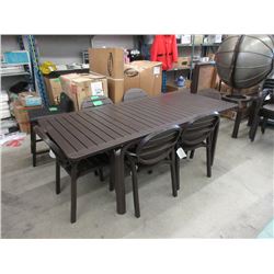 New Nardi Palma Patio Table with 6 Chairs & Leaf