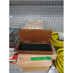 23 Assorted New Wood Boxes - Removable Inserts