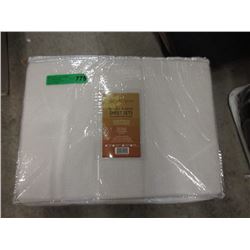 New Twin Size Micro Fleece Sheet Set - White