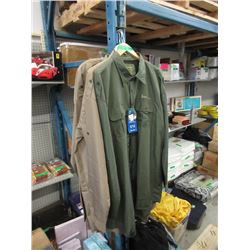 5 New Quick Dry Fishing Shirts - Size XXL & XL