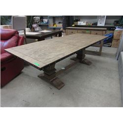 New Home Elegance Trestle Table with Leaf