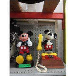 2 Mickey Mouse Telephones