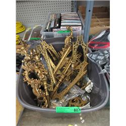 Plastic Candle Sconces, Brass Napkin Rings & More