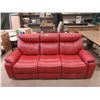 Image 1 : New 88" Red Manual Reclining Sofa