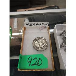 1937 / 38 Replica Nazi Token