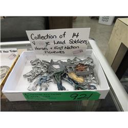Collection of 14 Vintage Lead Toy Figures