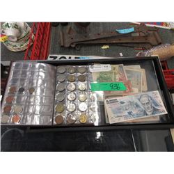 Collection of World Coins and Bank Notes