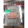 Image 1 : 1954 Canadian $1, $2 and $5 Bills - One of each