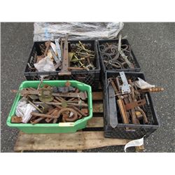 Skid of Assorted Metal Hardware & More