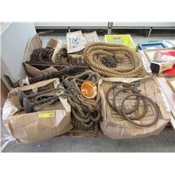 Skid of Movie Prop Ropes, Chain & More