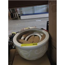 New 3 Piece Set of Cream Ceramic Plant Pots