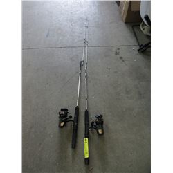 2 New Aqua Strike Graphite Fishing Rods & Reels