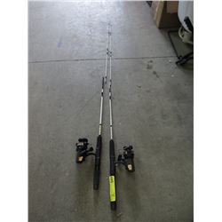 2 New Aqua Strike Graphite Fishing Rods & Reels