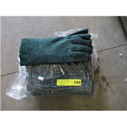 12 New Rubber Cotton Lined Gloves