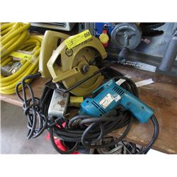Makita Drill, Extension Cord, Black & Decker Saw