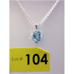 5.3 CT Blue Topaz & Diamond Necklace