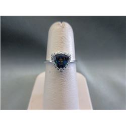 Ocean Blue Mystic Topaz & Diamond Ring