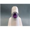 Image 1 : 2.9 CT Amethyst & Diamond Sterling Silver Ring