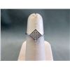 Image 1 : Sterling Silver Diamond Cluster Solitaire Ring
