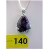 Image 1 : Custom Made Sterling Silver. Amethyst Necklace