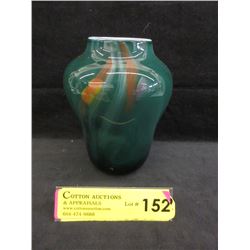 Signed Cased Art Glass Vase