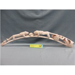 24" Long Bone Carving - 5" Tall