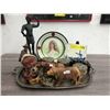 Image 1 : Silver Plated Tray with Many Collectibles