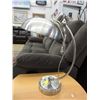 Image 1 : Silver Coloured Metal Adjustable Table Lamp