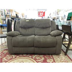 New Microfiber Manual Reclining Loveseat