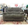 Image 1 : New Microfiber Manual Reclining Loveseat