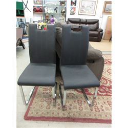 Pair of New Leather Like Side Chairs