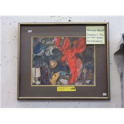 Framed Marc Chagall "The Falling Angel" Print