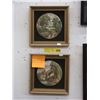 Image 1 : Pair of Framed Mid Century Hand Painted Tiles
