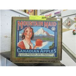 Canadian Mountain Maid Wood Apple Crate