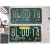 Image 1 : Two 1968 Alberta License Plates
