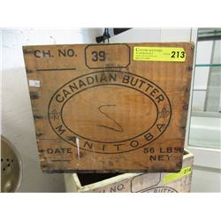 Manitoba Wood Canadian Butter Crate