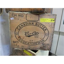 Saskatchewan Wood Canadian Butter Crate