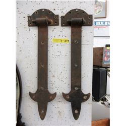 Pair of 26" Metal Door Hinges - 8" Wide