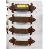 Image 1 : Four 12" Metal Door Pulls - 4" Wide