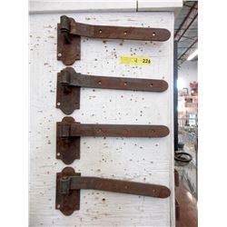 Four 14" Metal Door Hinges