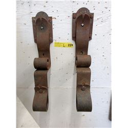 2 Large Metal Rack Holders